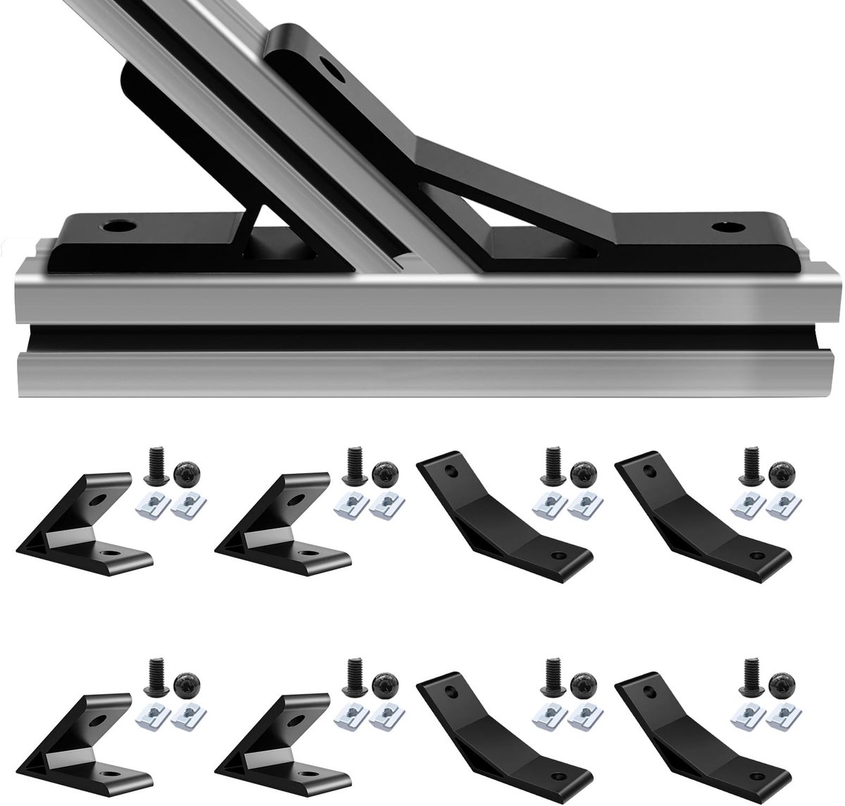 SolidKeus - Set van 8 Hoekbeugels voor 40x40 Aluminium Extrusie
