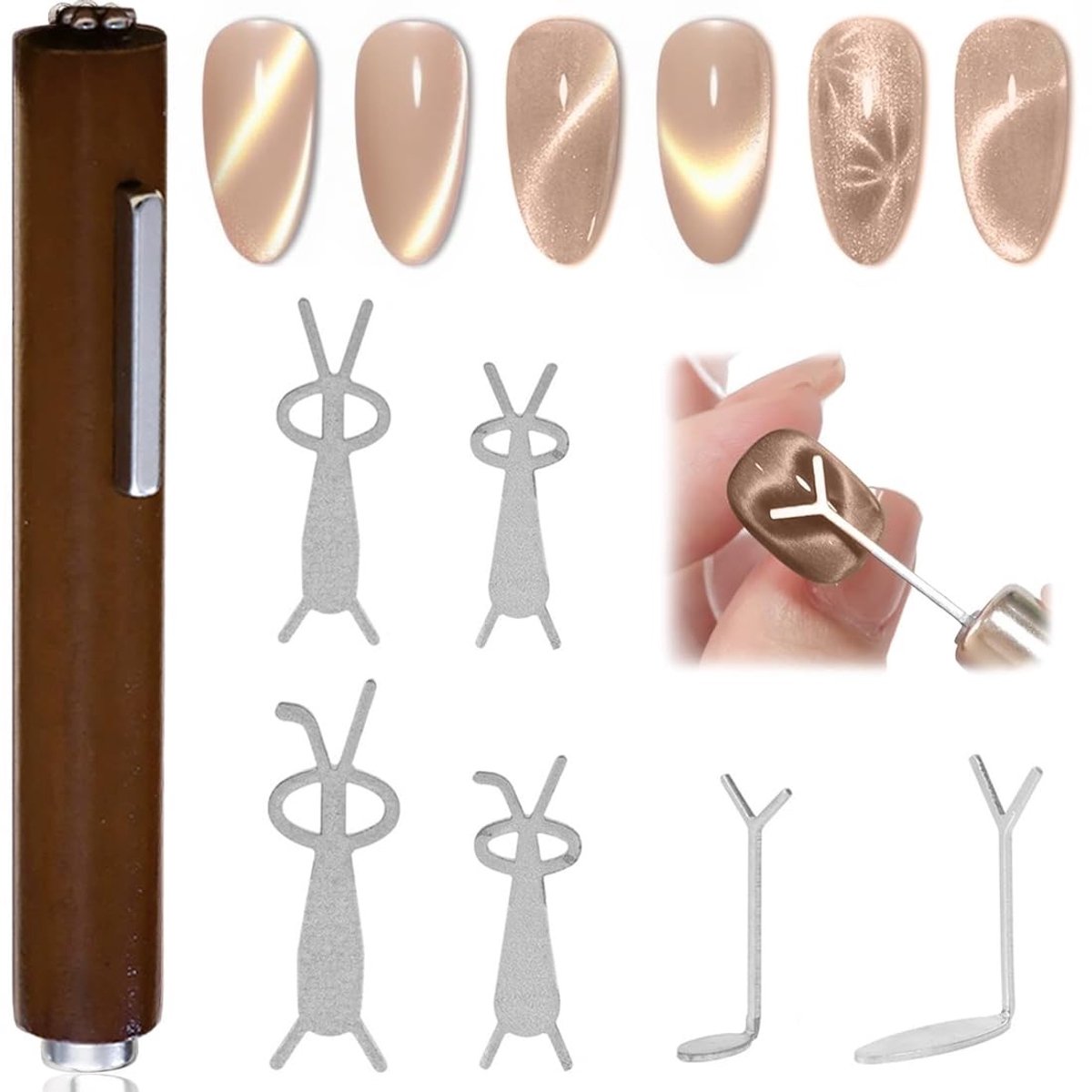 SolidKeus - 7-delige 3-in-1 Cat Eye Magnetische Set voor Nagelkunst