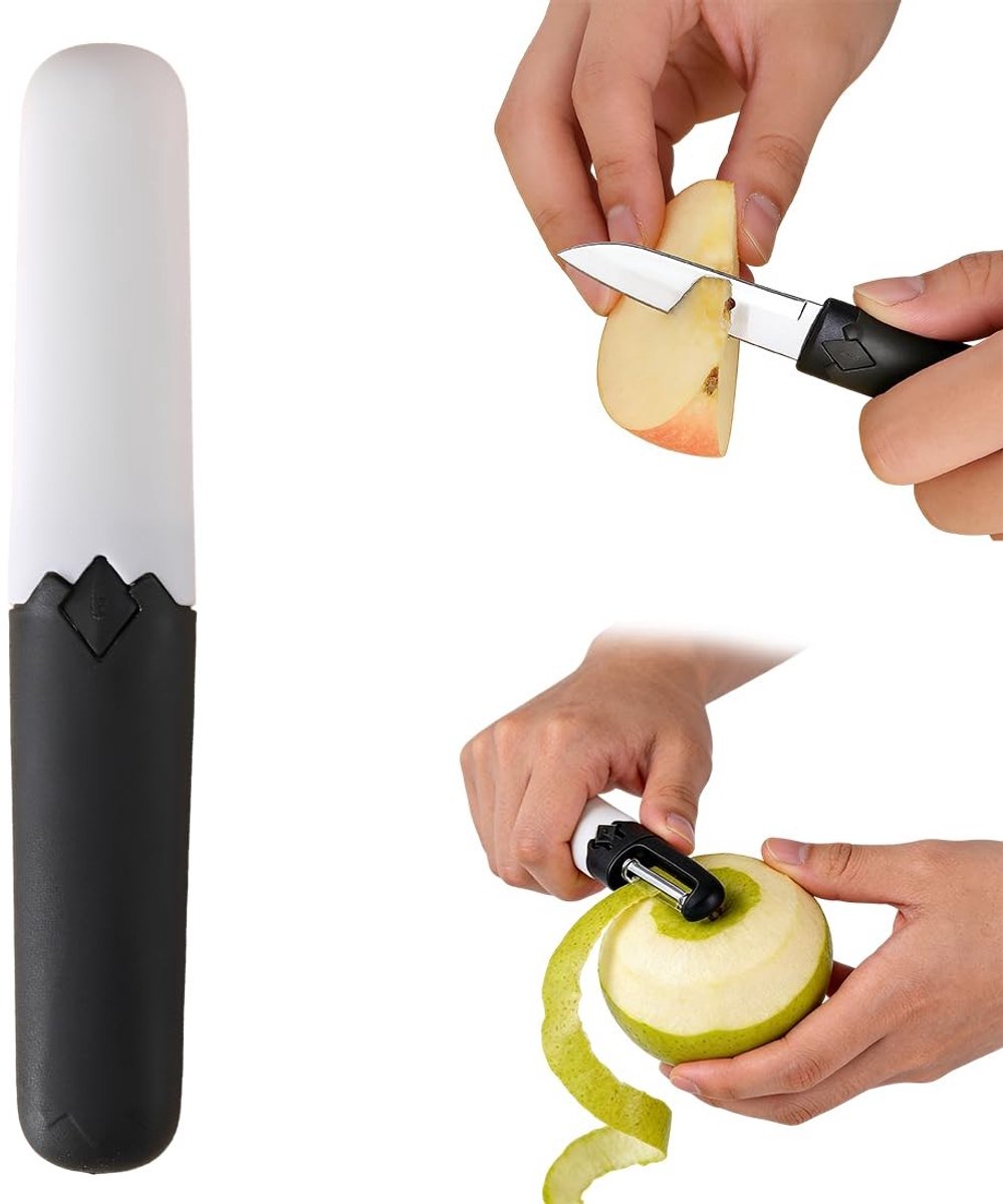 SolidKeus - Multifunctionele Schiller met Schilmes en Fruitmes van RVS