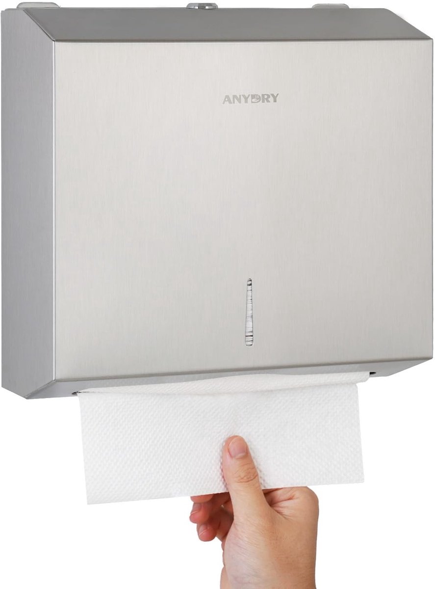 SolidKeus - Wanddispenser voor Vouwhanddoeken, Hygiënisch en Compact