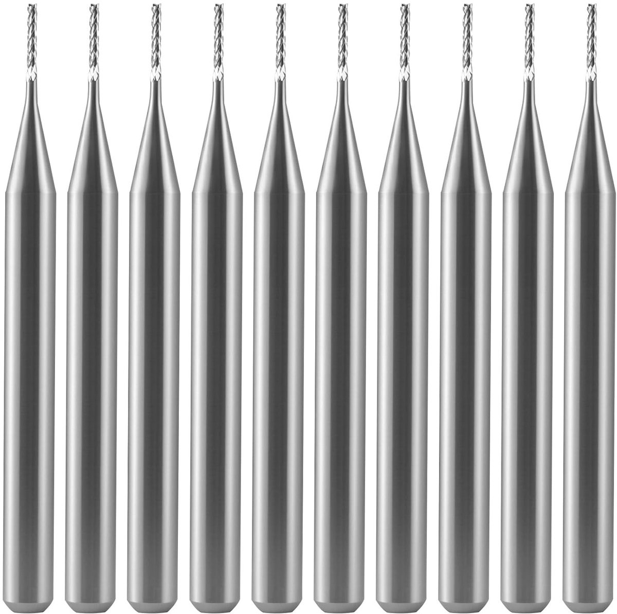 3.17mm Frees met Carbide Snijkanten, Graveerbiten voor CNC Machines, Precisie Snijden, Set van 10