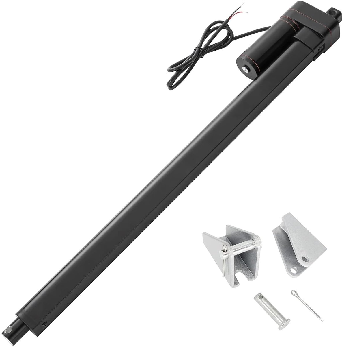 700 mm, 1500 N, IP65 waterdicht, lineaire aandrijving, 12 V, lineaire actuator, 10 mm/s, met montagebeugels voor liftcoop-deur, kast, raamopener, deuropener, thuisautomatisering