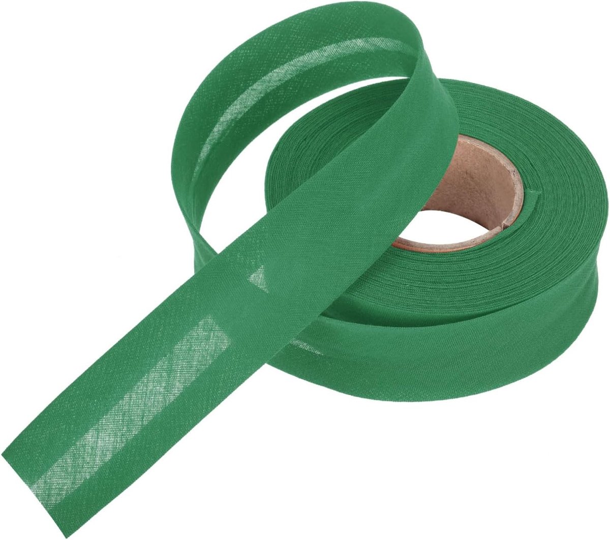 25 mm enkele biasband van polyester, continu volume voor naaien, zomen, binden, handwerk (cyaan, 3,5 m)