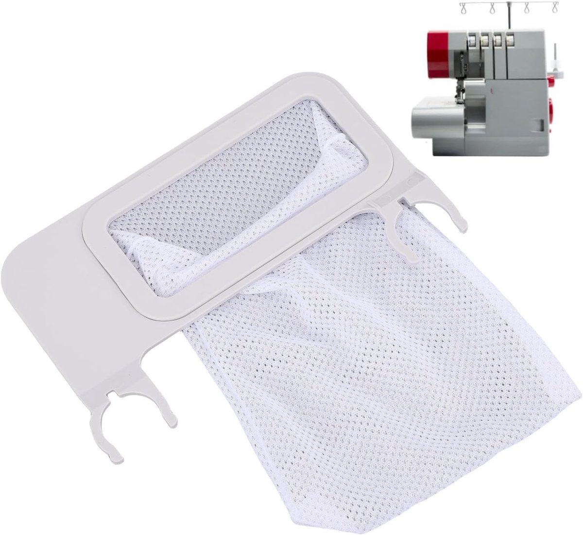 Afvalemmer en kussen voor de naaimachine, compatibel met Singer Viking Serger, praktische naai-accessoires met afneembare tas en duurzaam materiaal
