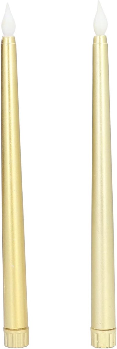 2 Stuks Vlamloze Conische Kaarsen, Flikkerende LED-Kaars, 11,0 Inch Vlamloze Kaars LED-conische Kaarsen met Realistische 3D-vlam voor Feest, Kerk, Open Haard, Kerstversiering