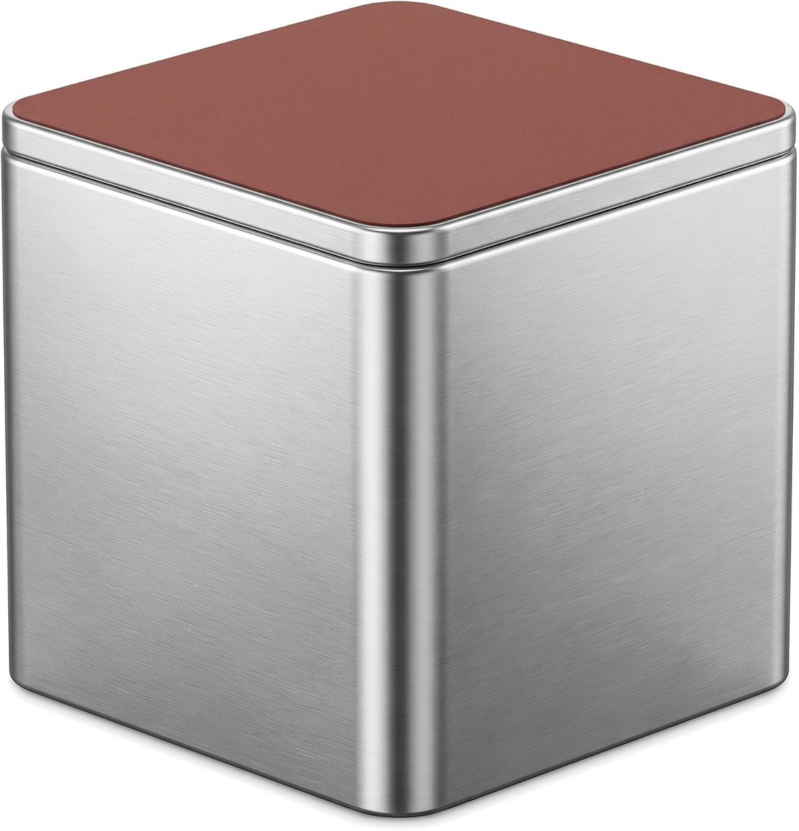 Theeblikjes voor losse thee, 9 stuks theeblikjes met 20 etiketten, ideaal, 8,6 x 8,5 x 8,5 cm, theeblikken thee, opslag van losse thee