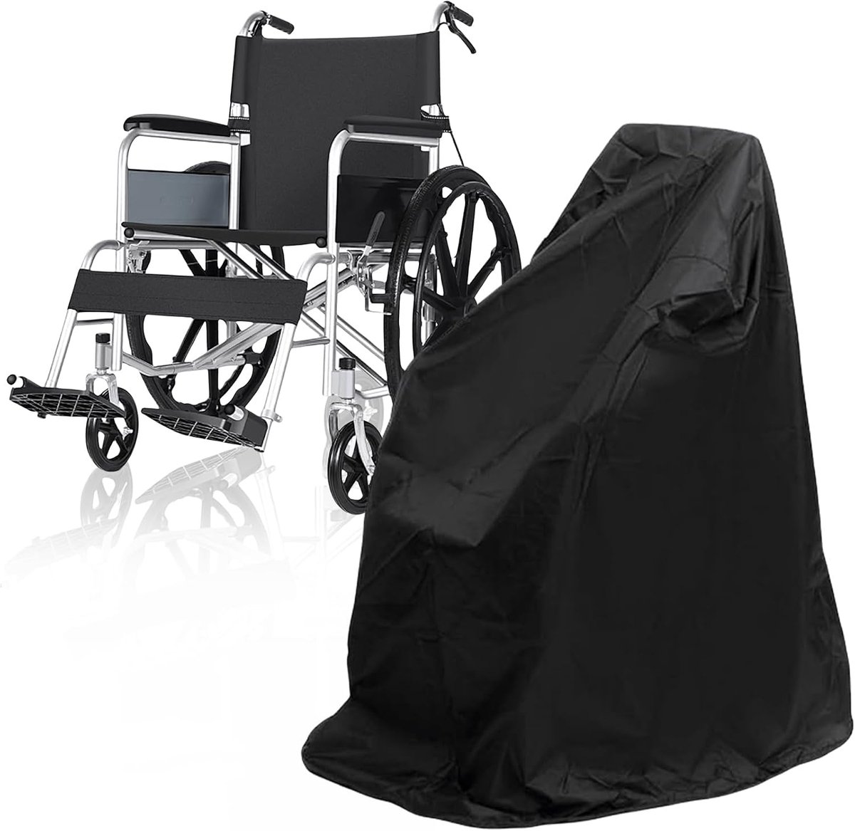 Hoes voor rolstoelfiets: beschermhoes voor rolstoel regenbestendige afdekking voor elektrische rolstoelen, winddichte Oxford-beschermhoes voor buiten (115 x 65 x 90 cm)