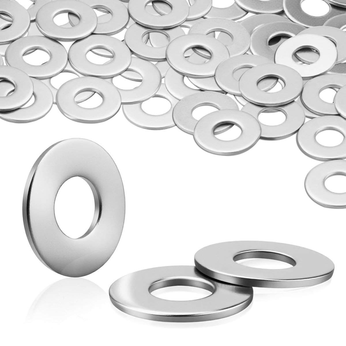 Sluitringen, M6 roestvrij staal, sluitringen, M6 x 24 mm, U-ringen, carrosserieringen, 60 stuks