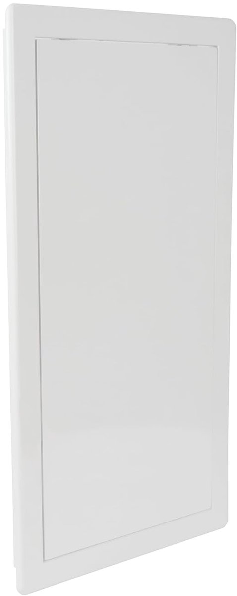 Market Inspectieklep voor droogbouw, 20 x 40 cm, wit ABS kunststof afdekking, zekeringkast, muur en plafond, inspectiedeur, droogbouw, onderhoudsklep, afdekkabel, plafond, betegelbaar, badkuip