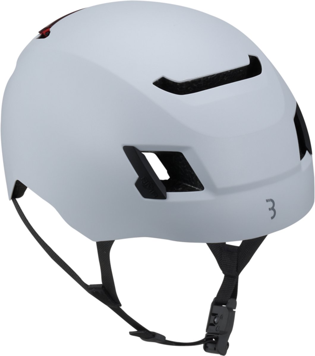 BBB Cycling BackStreet E-bike Fietshelm met Verlichting - Geavanceerde ERT Bescherming - Magnetische Fidlock Sluiting - Grijs Wit - L - BHE-185
