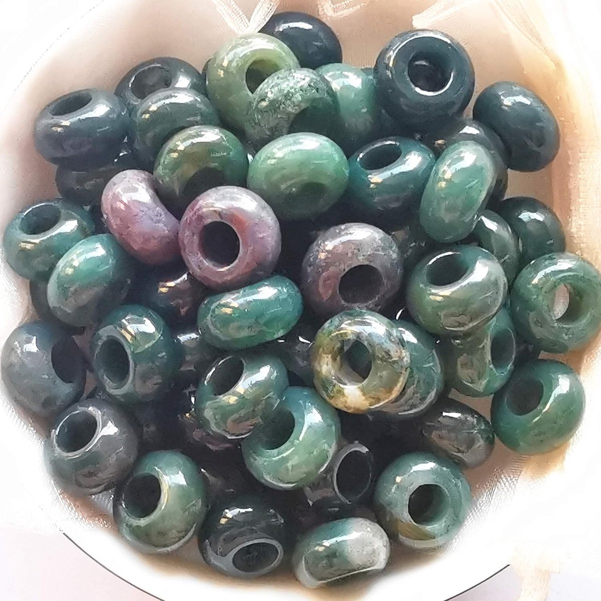 15 stuks natuurlijke Indiase agaat, grote gaten, losse steen, ronde kralen, kristallen en helende stenen, 6 mm doe-het-zelf sieraden maken
