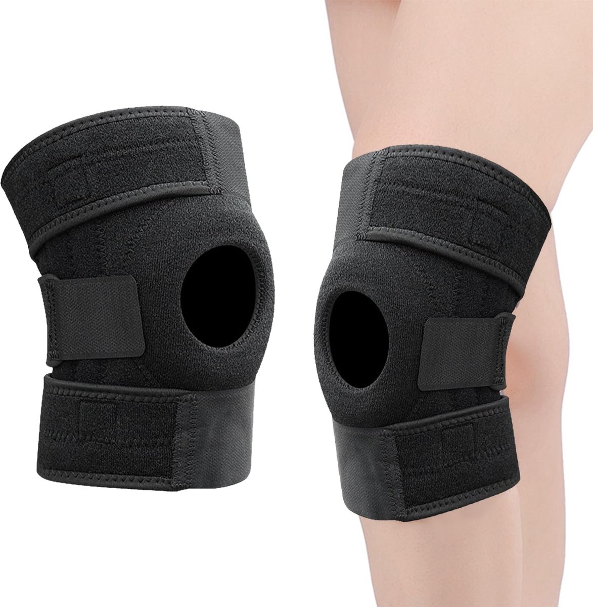 Kniebrace met zijstabilisator Patella gel pad knie compressie Sleeve ondersteuning voor hardlopen basketbal gym artritis gewrichtspijn verlichting