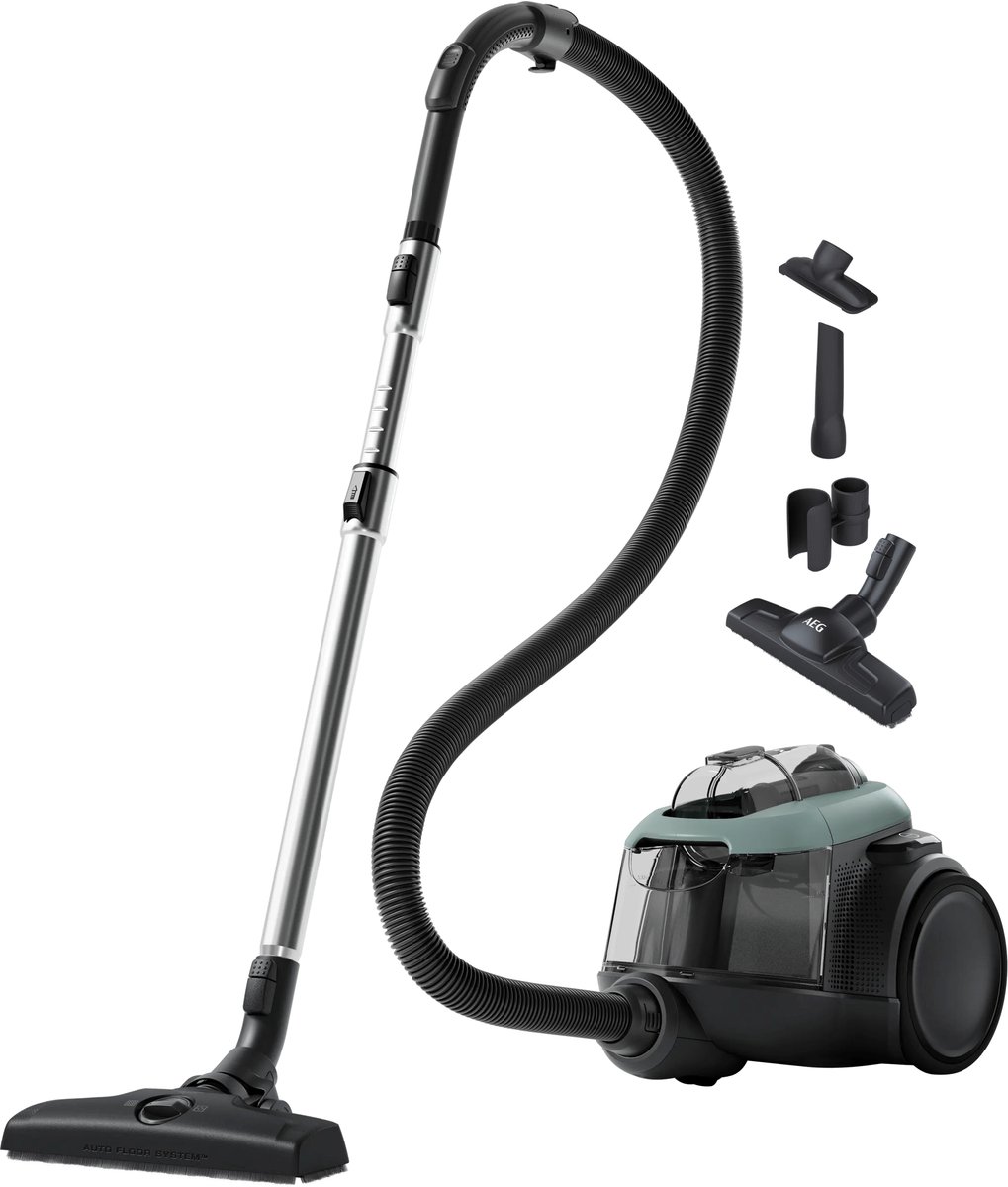 Bol.com AEG AL61C2OG Clean 6000 - Stofzuiger zonder zak - Zwart /Oceangreen - 700W aanbieding
