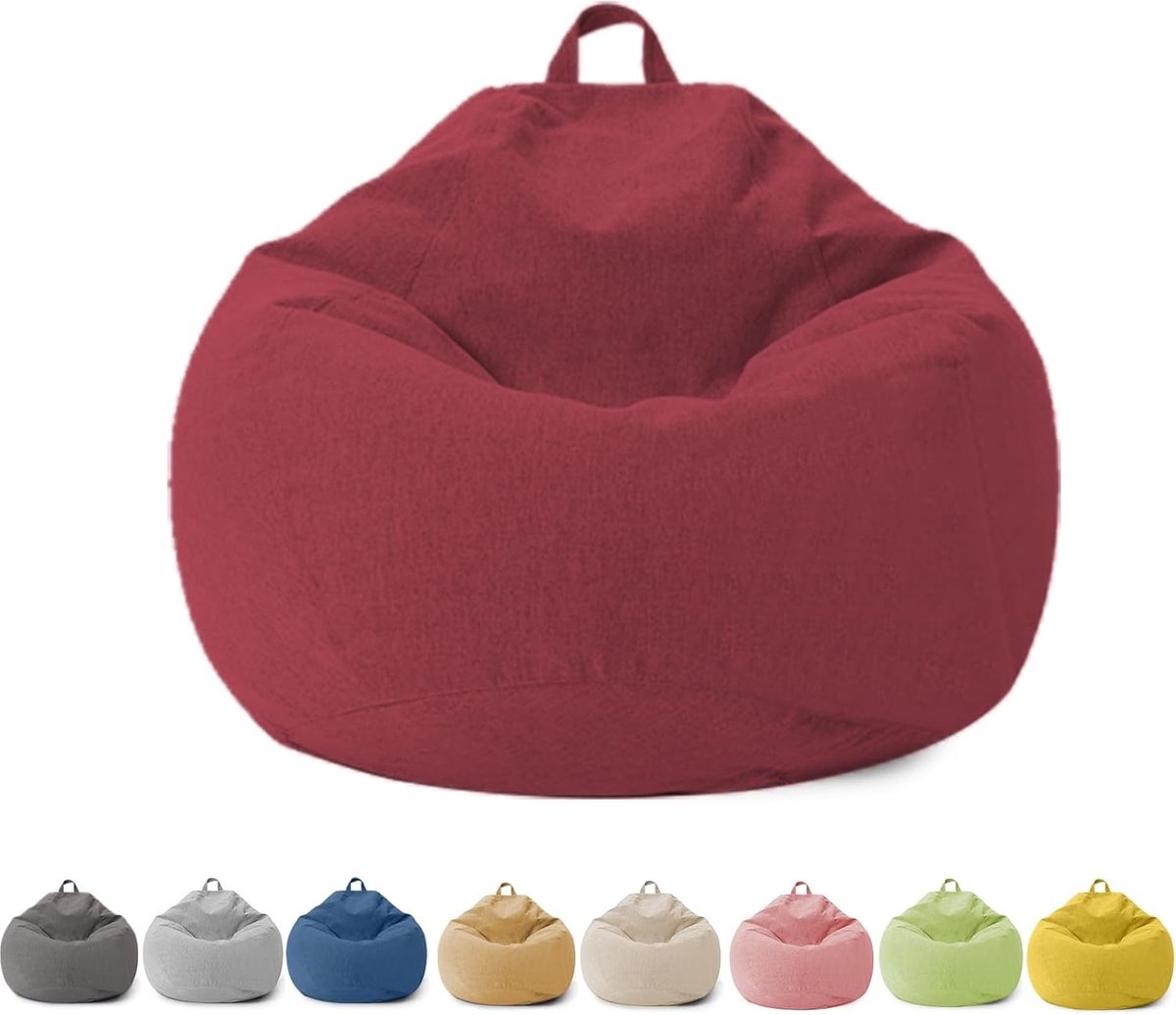 Zitzak voor Kinderen en Volwassenen - Zitzakhoes zonder Vulling met Rits, 100 x 120 cm, Comfortabele Zitzak voor Slaapkamer, Kantoor en Woonkamer