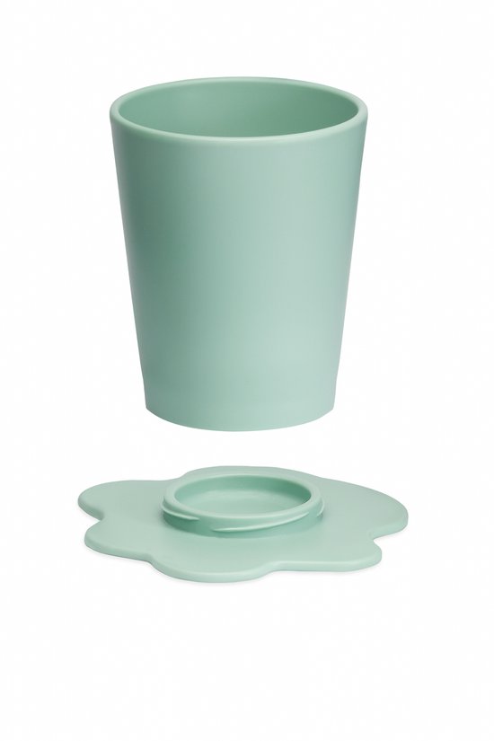 STEDDI - Open drinkbeker/oefenbeker voor Peuters en Kinderen - Valt niet om - Geen rietje of tuitje; essentieel voor een gezonde ontwikkeling van de mond - aanbevolen door logopedisten en pedagogen - Set van 2 - Groen - Inhoud 150ML — afbeelding 2