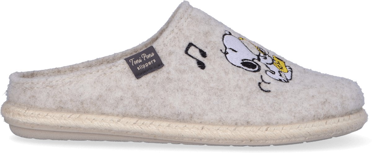 Toni Pons - Snoopy Dames Pantoffels Vilt Milk - Maat 38