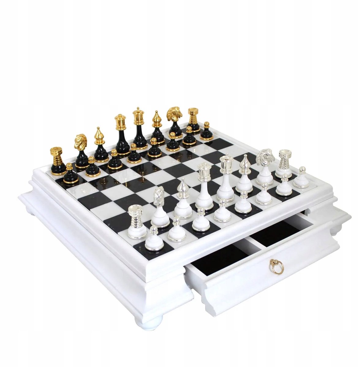 Italfama Luxe Boxset: 47 cm Hout-Marmer, 24K goud en 925 zilver