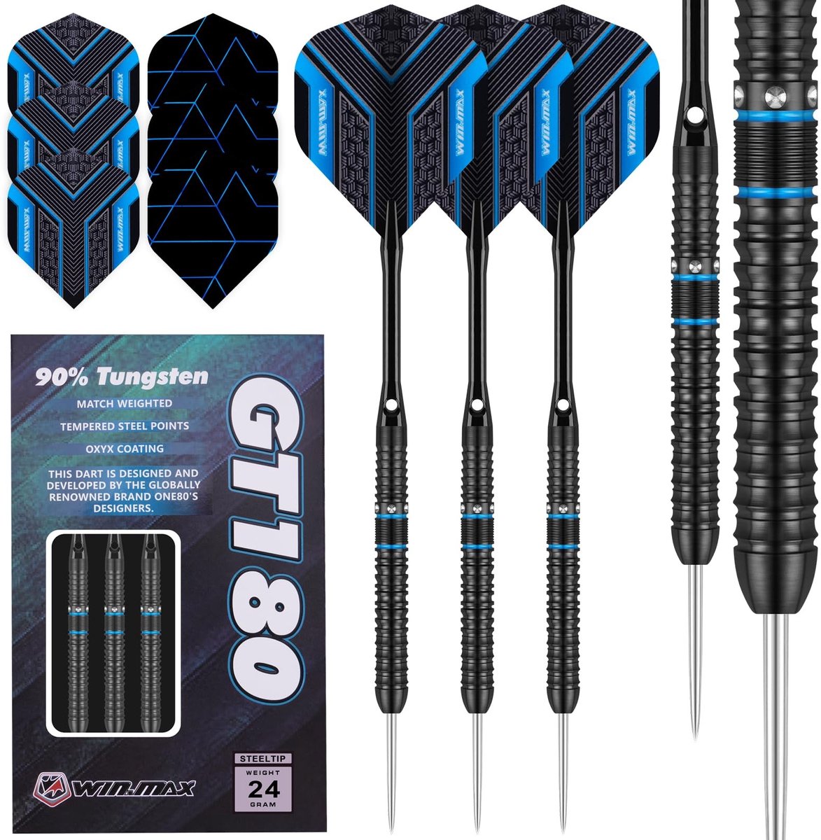 SolidKeus - Professionele Dartpijlen van 90% Tungsten met Metalen Punt