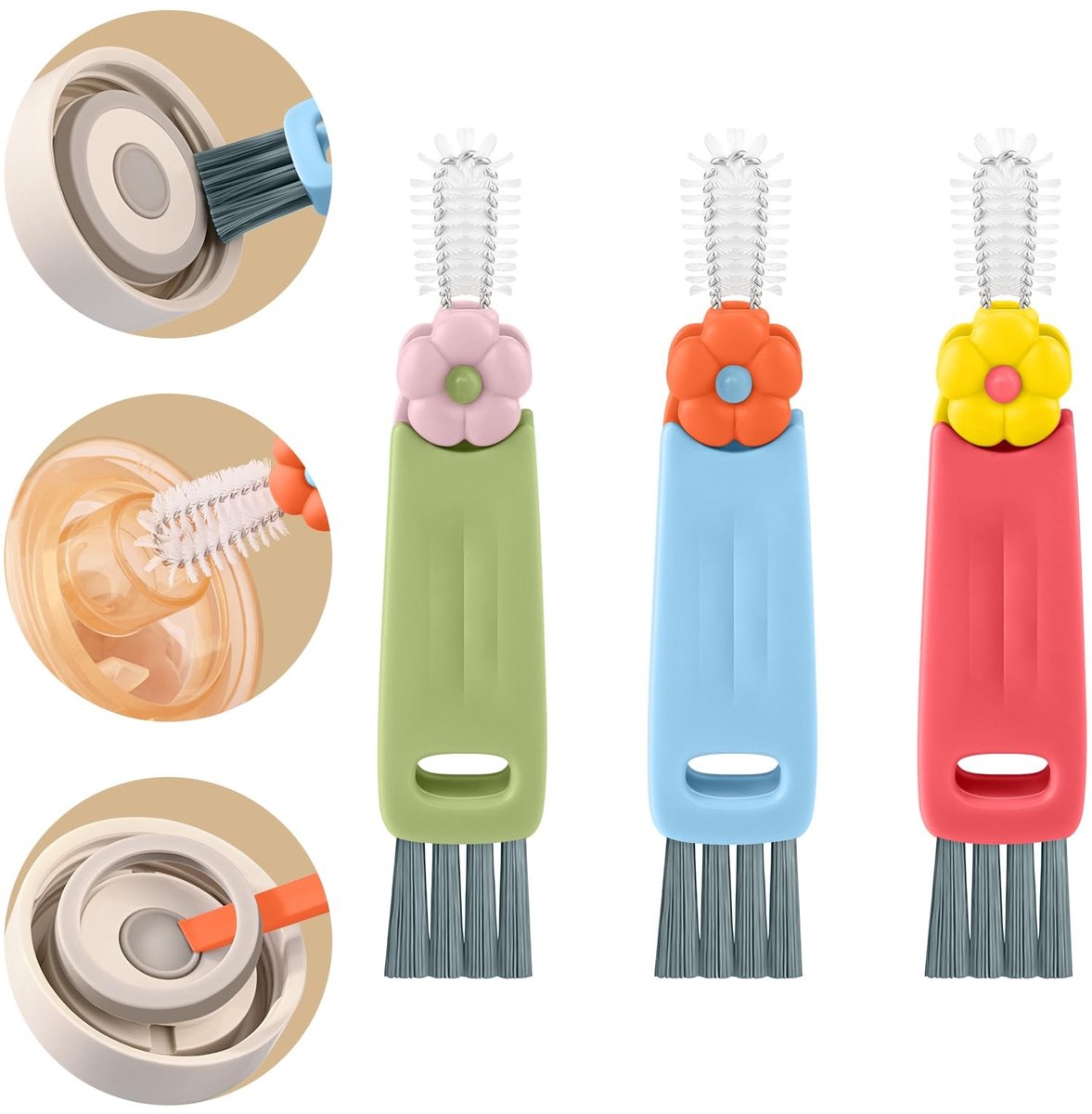 SolidKeus - 3-delige Multifunctionele Reinigingsborstel Set