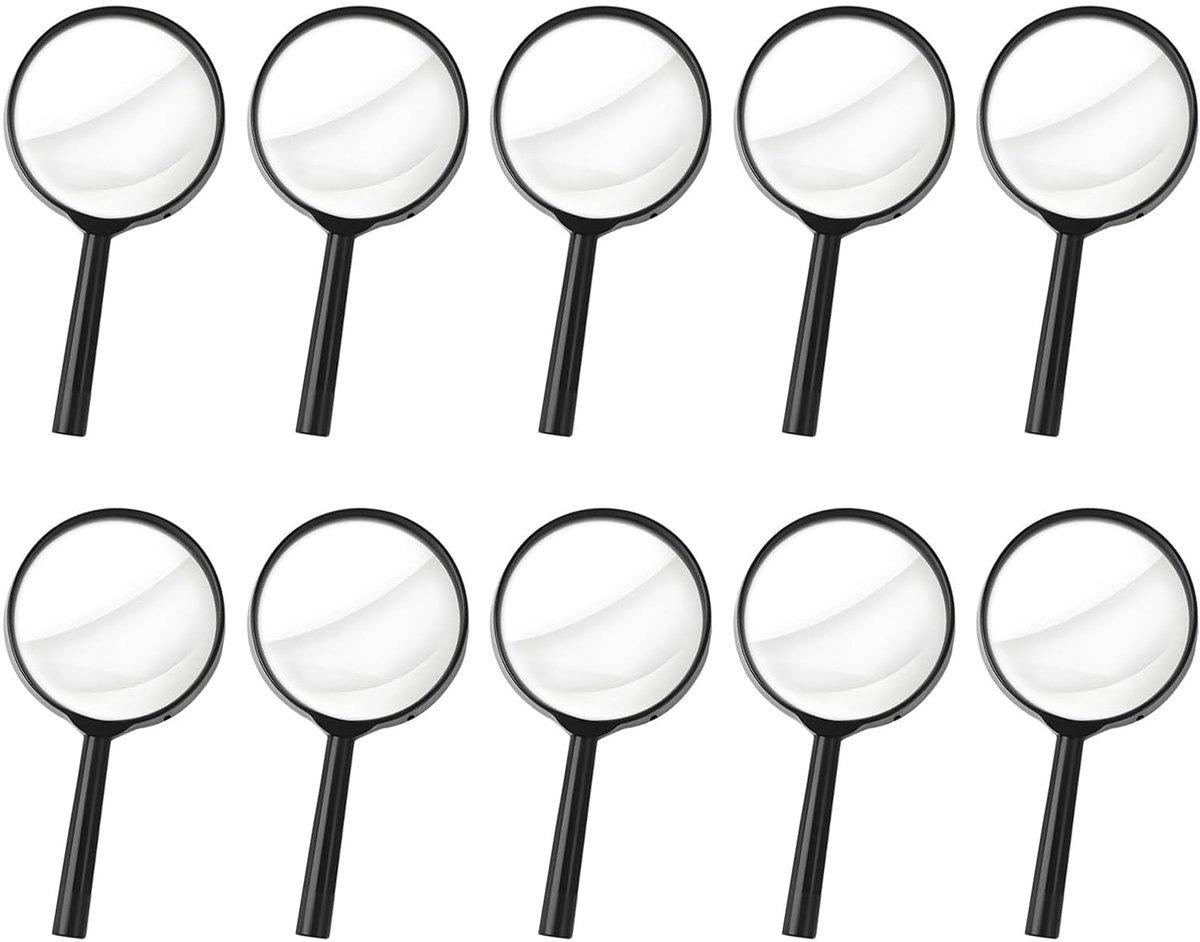 SolidKeus - Set van 10 Handloepen met 3-voudige Vergroting voor Natuurobservatie