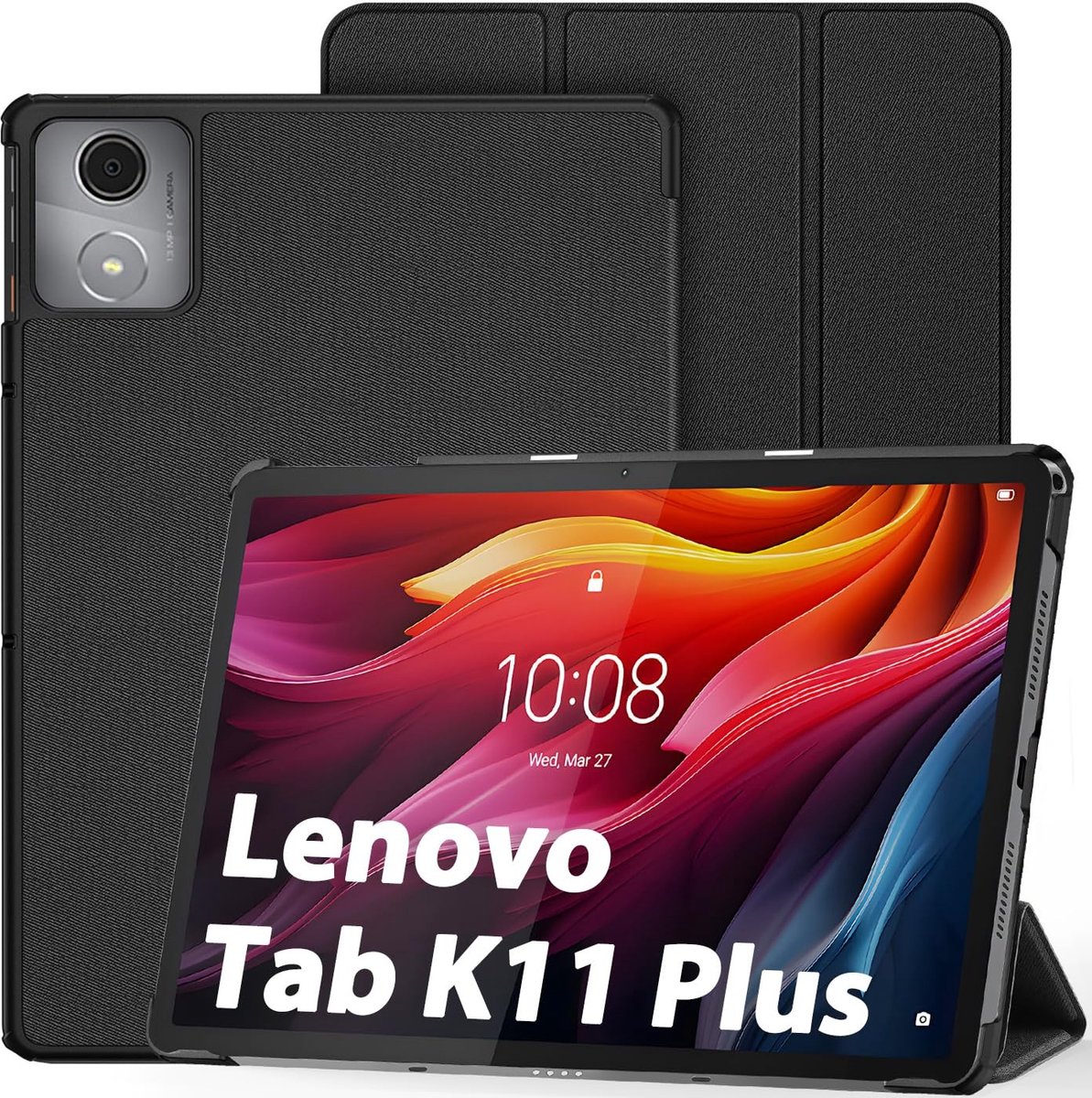 SolidKeus - Beschermhoes voor Lenovo Tab K11 Plus met Dunne Standfunctie