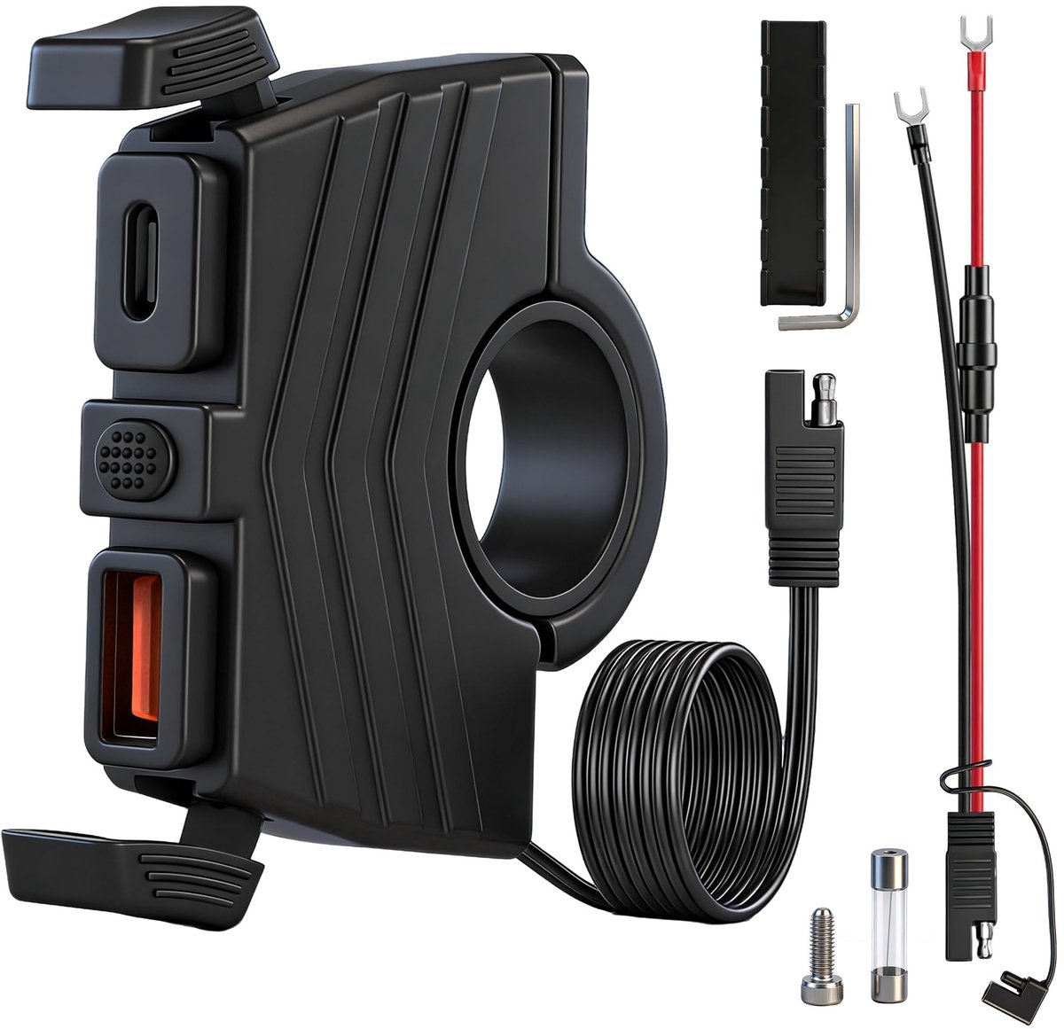 SolidKeus - Waterdichte USB Oplaadpoort voor Motoren met Snellaadfunctie