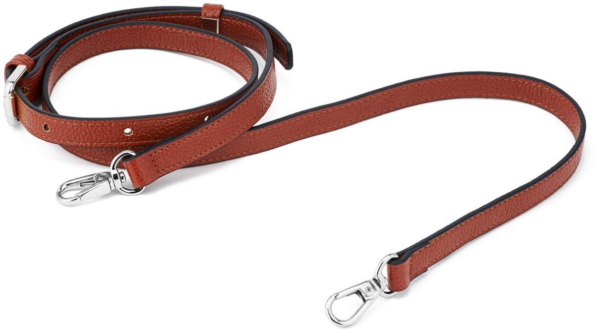 SolidKeus - Microfiber Leren Schouderbanden, Verstelbare Vervangingsband in Lysilver-Brown