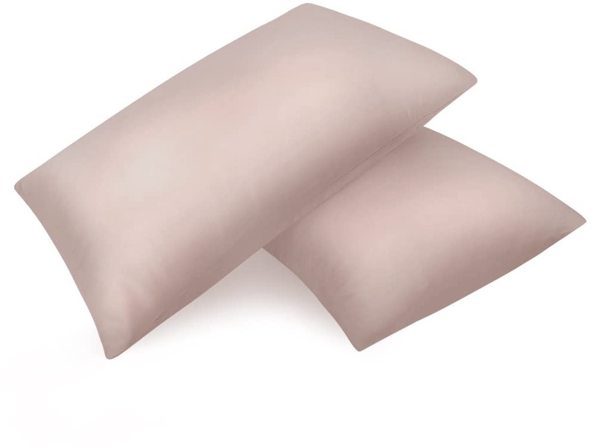 SolidKeus - Set van 2 Zijden Satijnen Kussenslopen 40x60 Taupe