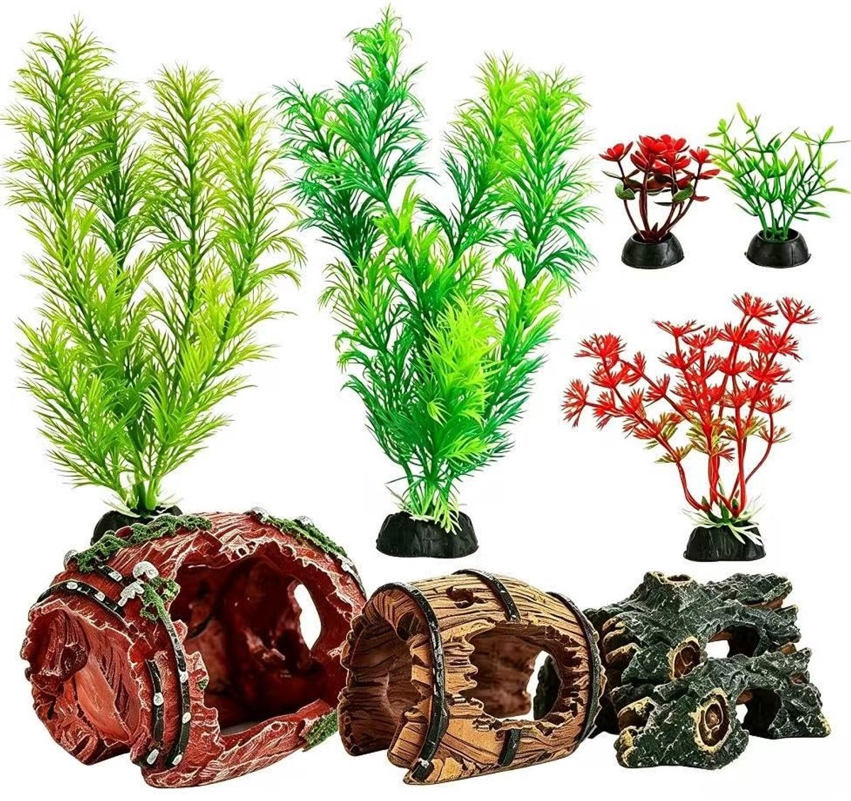 SolidKeus - 8-Delige Aquariumdecoratieset voor Visverblijf