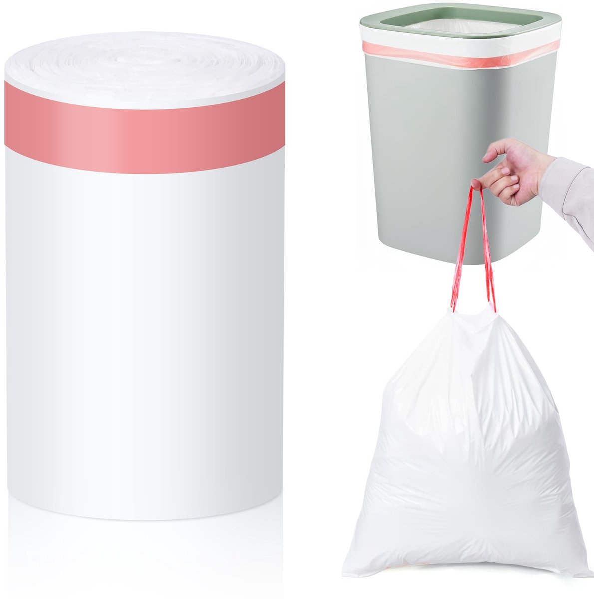 SolidKeus - Extra Sterke Vuilniszakken, 30 Liter met Trekkoord, 100 Stuks