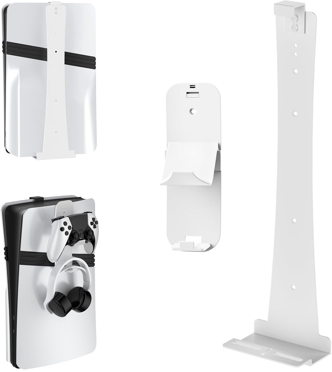 SolidKeus - Wandbeugel voor PS5 Slim, Wit