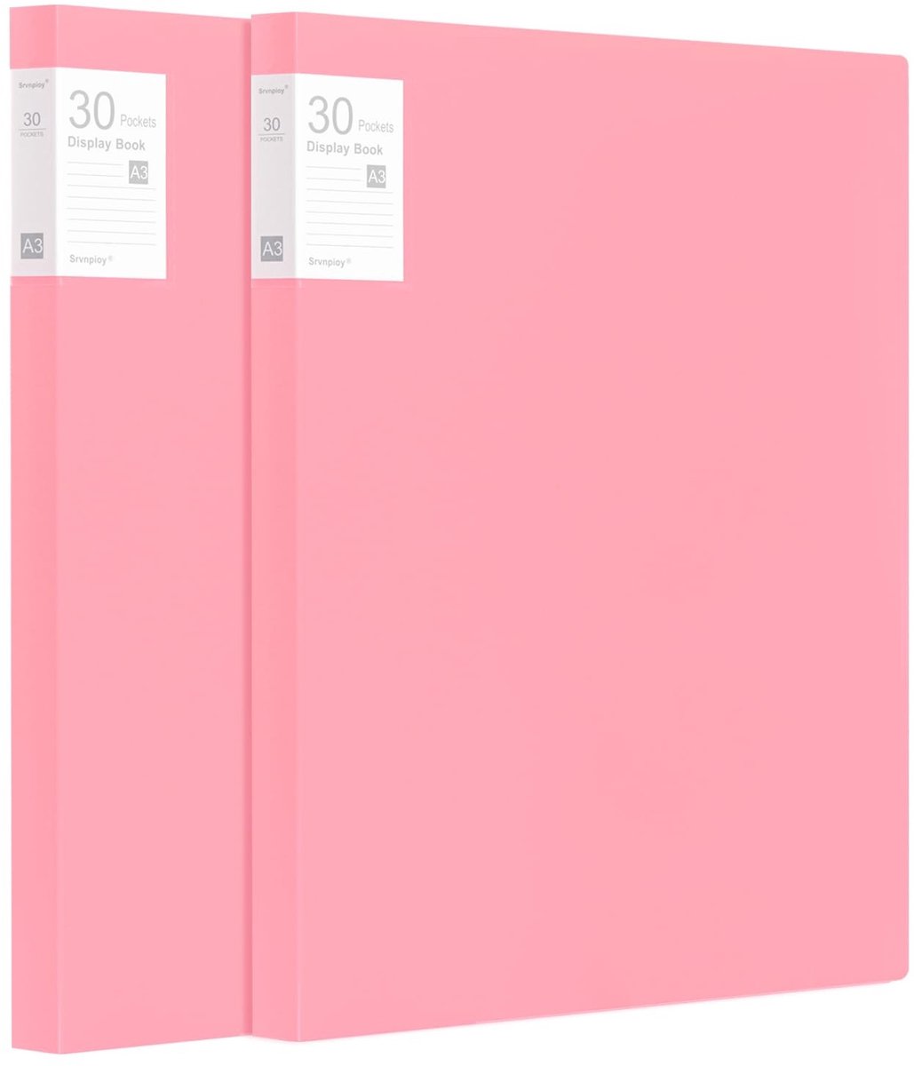 SolidKeus - Set van 2 A3 Presentatieboeken met 30 Duidelijke Covers
