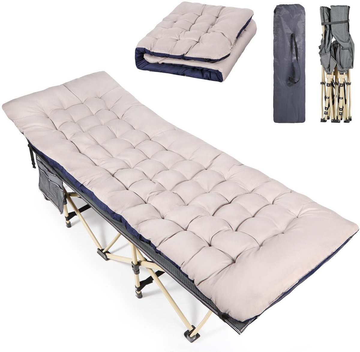 SolidKeus - XXL Opvouwbaar Campingbed met Matras