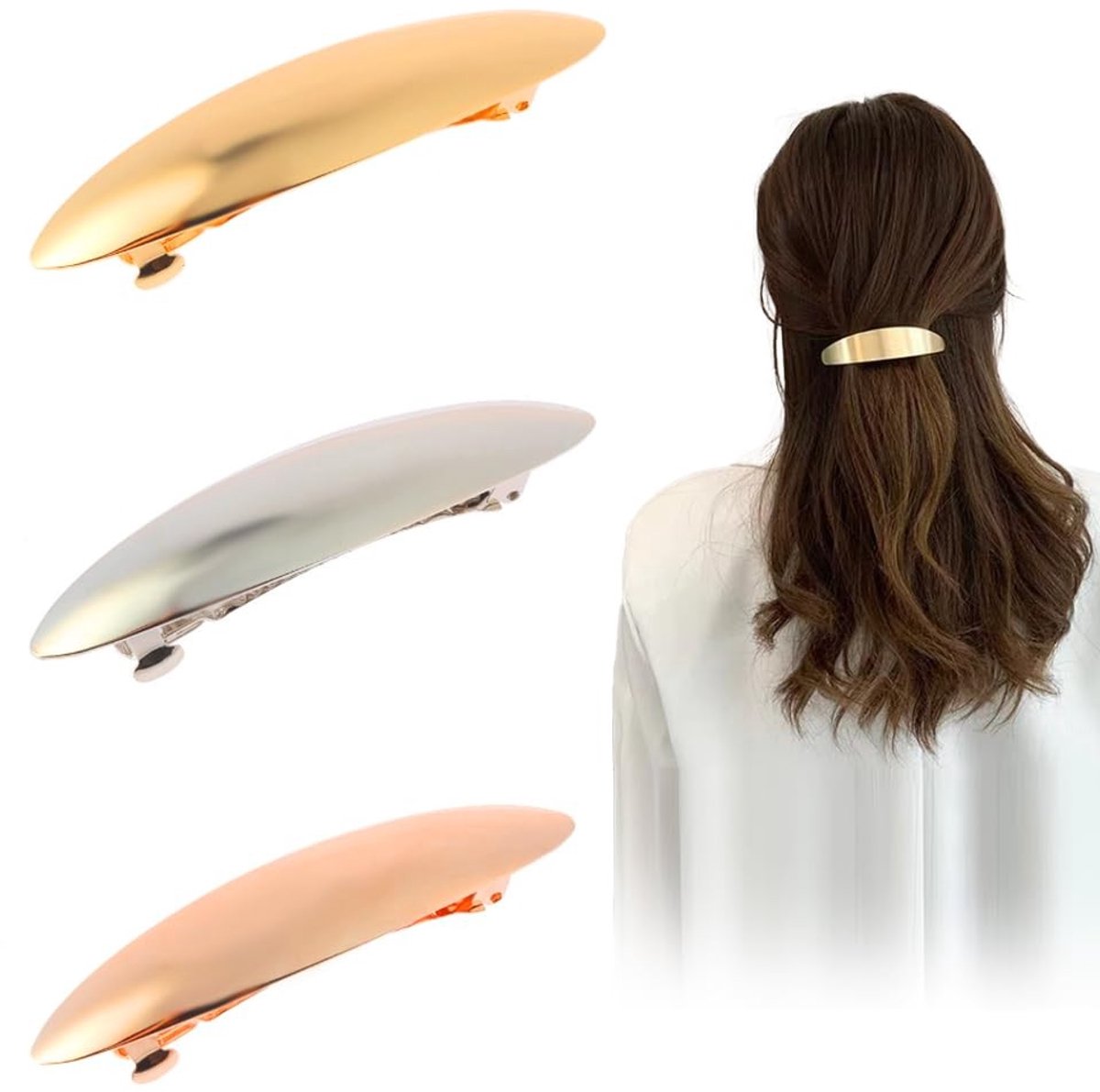 SolidKeus - Set van 3 Elegante Haarclips voor Vrouwen