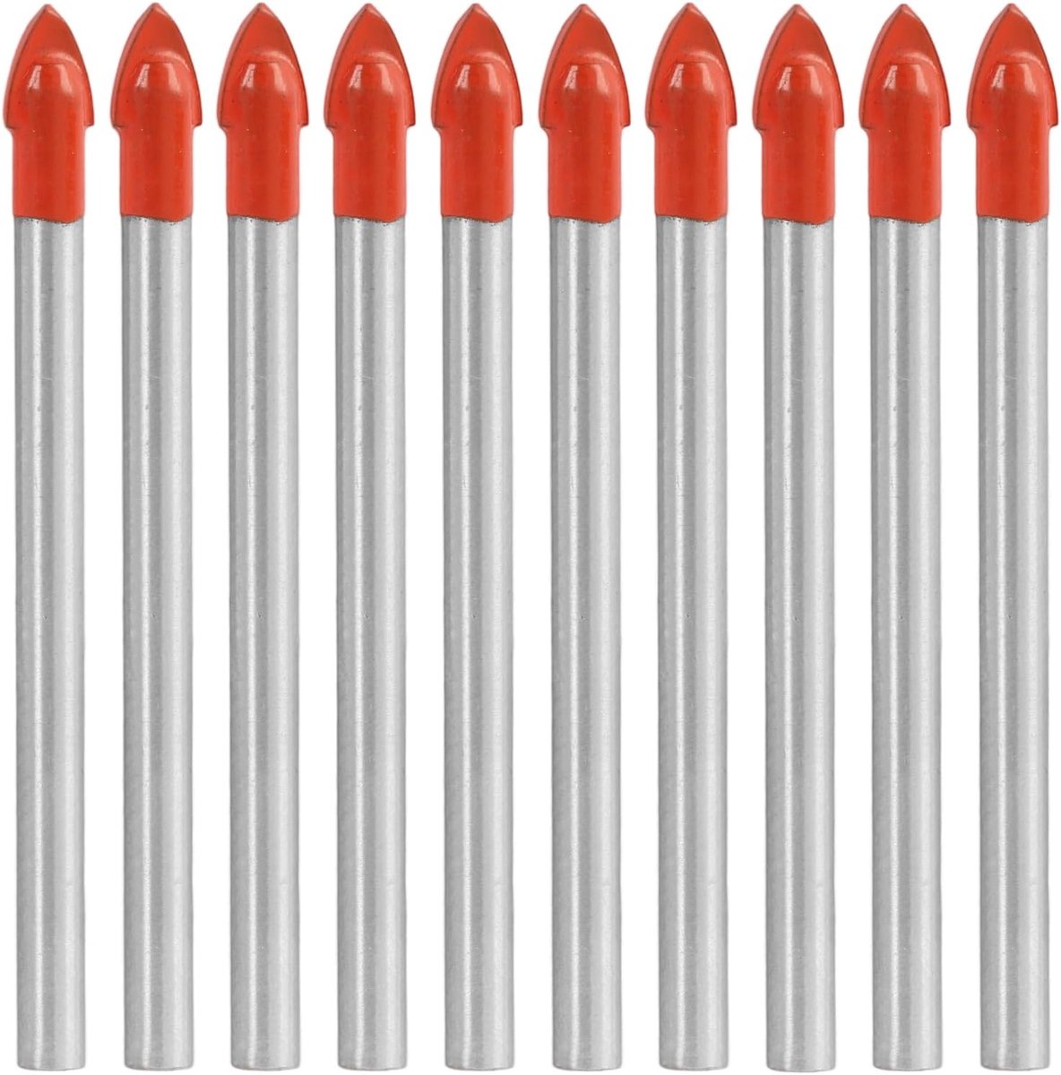 Set Van 10 Stuks 6 Mm Glas En Tegelboorset - Punt Voor Tegels - Wolfraamcarbide - Hardmetalen Uitrusting Voor Tegels - Glas - Beton - Kunststof - Hout En Baksteen