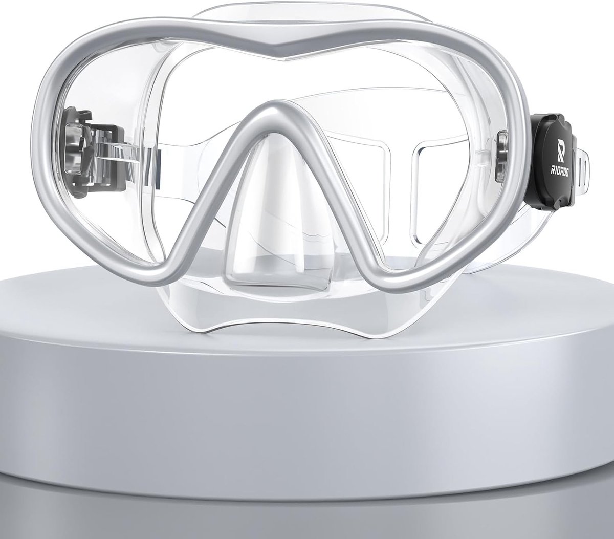 Snorkelmasker - Zilver - 180° Panoramisch Zicht - Gehard Glazen Lenzen - Voor Volwassenen en Jongeren