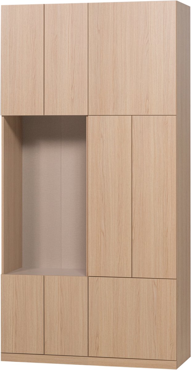 WOOOD Build Wandkast Combinatie 108 cm - Eiken Decor - Naturel