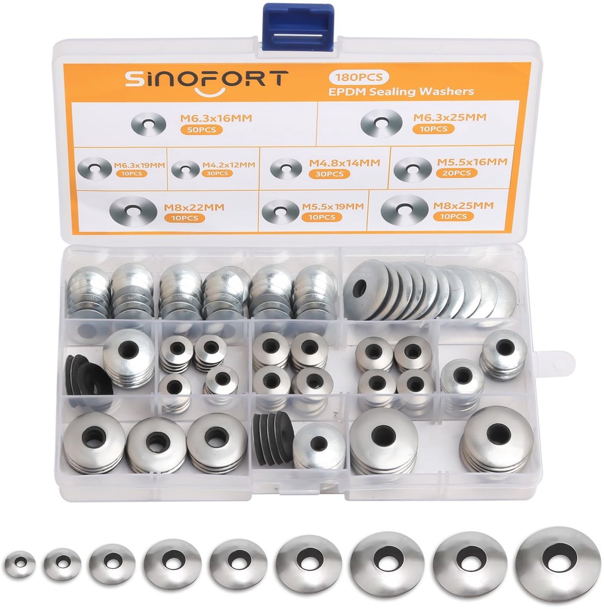 SolidKeus - 180 Stuks EPDM Sealing Ringen Set