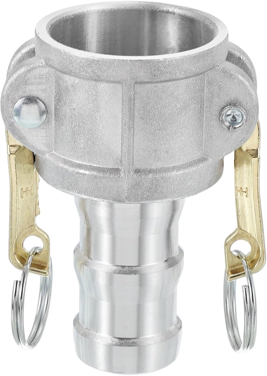 1 pak 1,2 inch aluminium nokvergrendelingsfittingen - mannelijke adapter x vrouwelijke NPT-draad, snelkoppelingskoppeling nokvergrendeling slangmontage, corrosiebestendig (deel C Cam groeftype