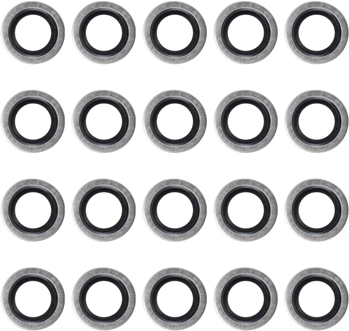 Verpakking van 20 aluminium olieaftappluggen voor auto's, vervangingsring voor olieversnipperaars OEM 110265505R