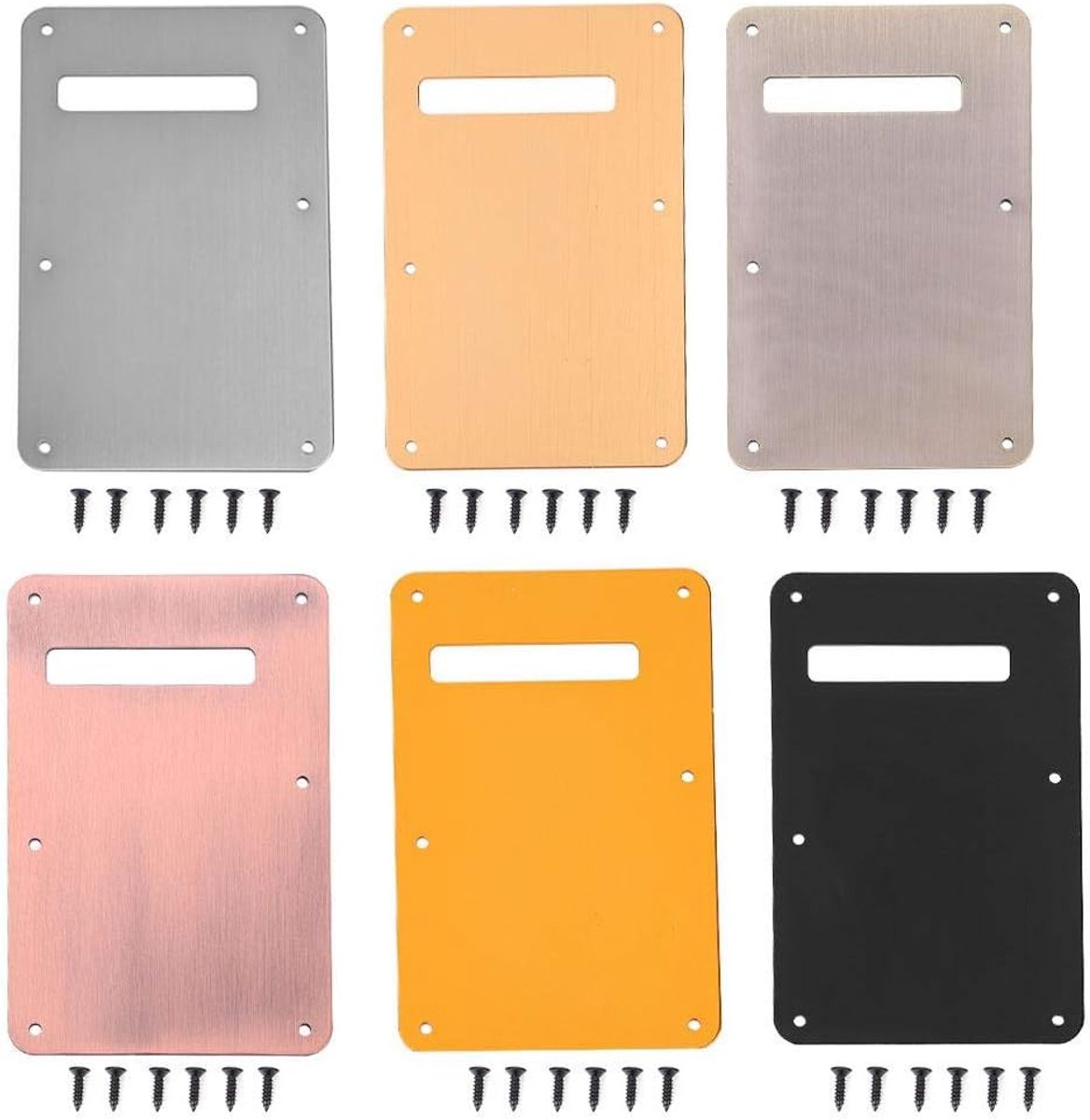 Achterplaat, Slagplaat Gitaar Tremolo Spring Cavity Cover Achterplaat vervanging voor St Style Elektrische Gitaar (zwart)