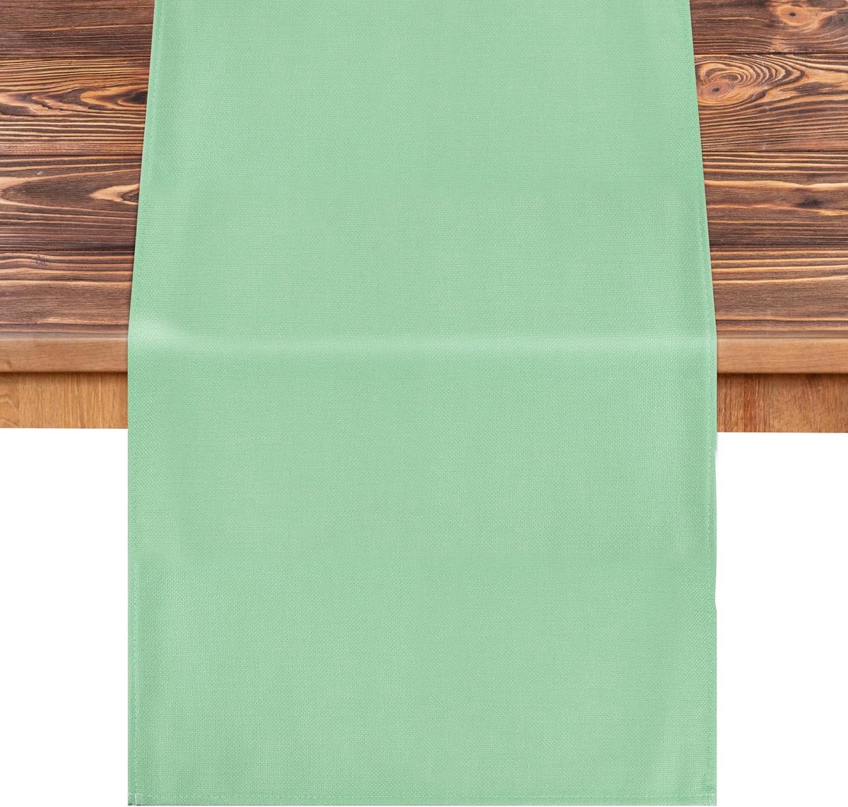 Tafelloper, groen, decoratie, modern, tafelband, keuken, tafeldecoratie, tafeldecoratie, tafeldecoratie voor eettafel, bruiloft, verjaardag, buiten - 40 x 140 cm, saliegroen