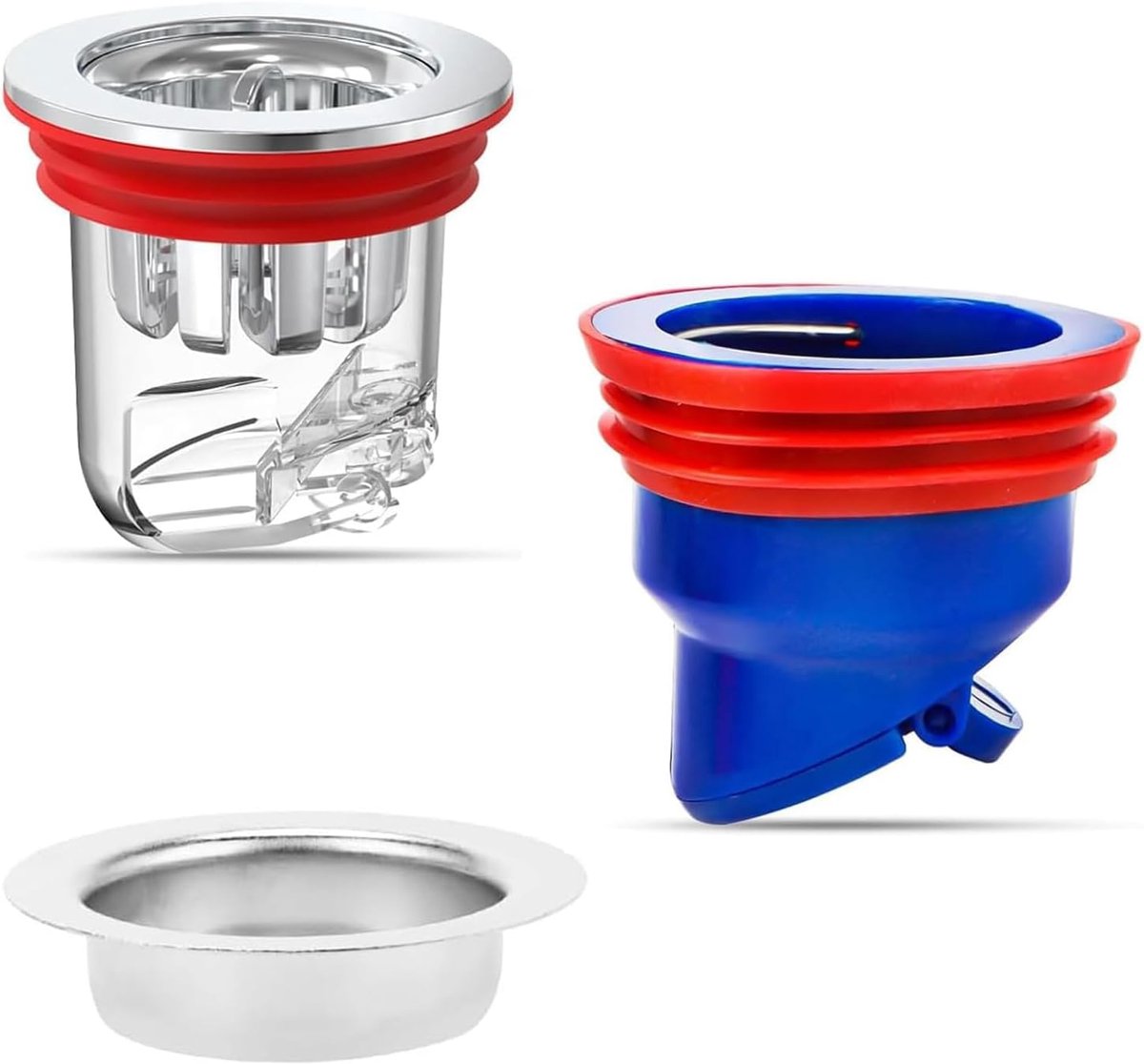 Set van 2 ventielen, geurremmend, voor douche, geurremmend, geschikt voor 30-52 mm vloerafvoer, terugslagklep, afvoerstop voor vloerafvoer, badkamer en keuken