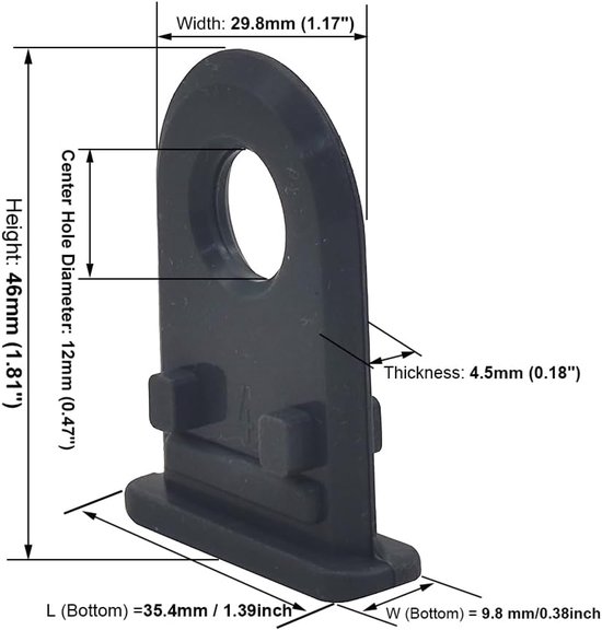 Pack van 4, pomp montagebeugel & trillingsdemper houder, Dia.12mm (0,47"), voor koffiemachine en stoomstrijkijzer - vervangingsonderdeel compatibel met ULKA, OLAB, CEME pompen NMEHP, JYPC-3 serie, enz — afbeelding 3