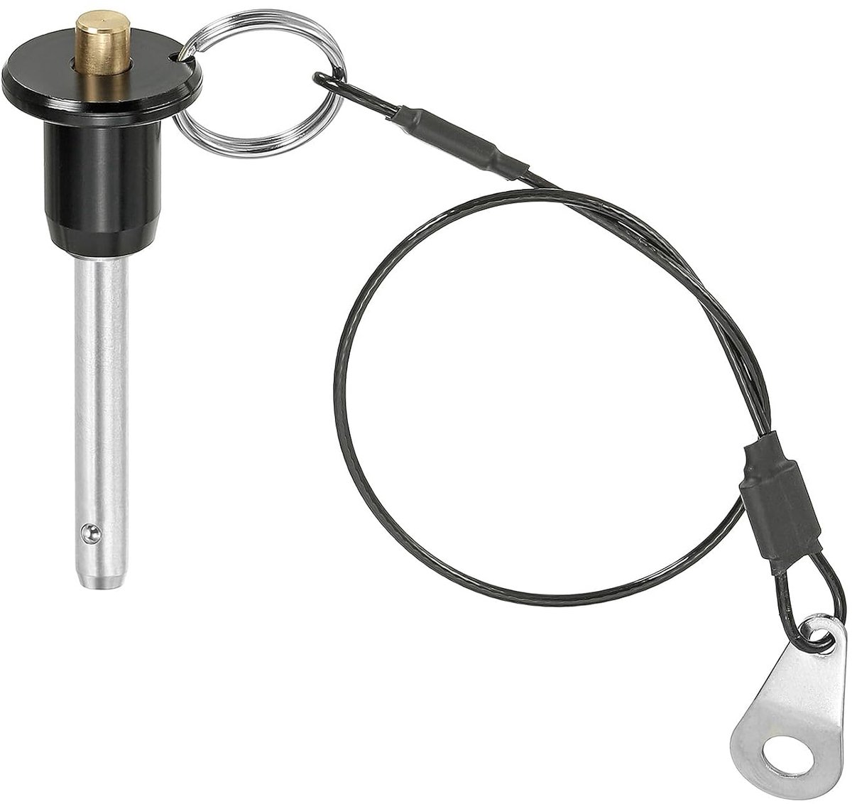 Snelsluitpen, 1/4 inch x 1,18 inch, kogelvergrendelingspen van roestvrij staal 304, positioneringspen, veiligheidskoord, 25 cm (6 x 30 mm)