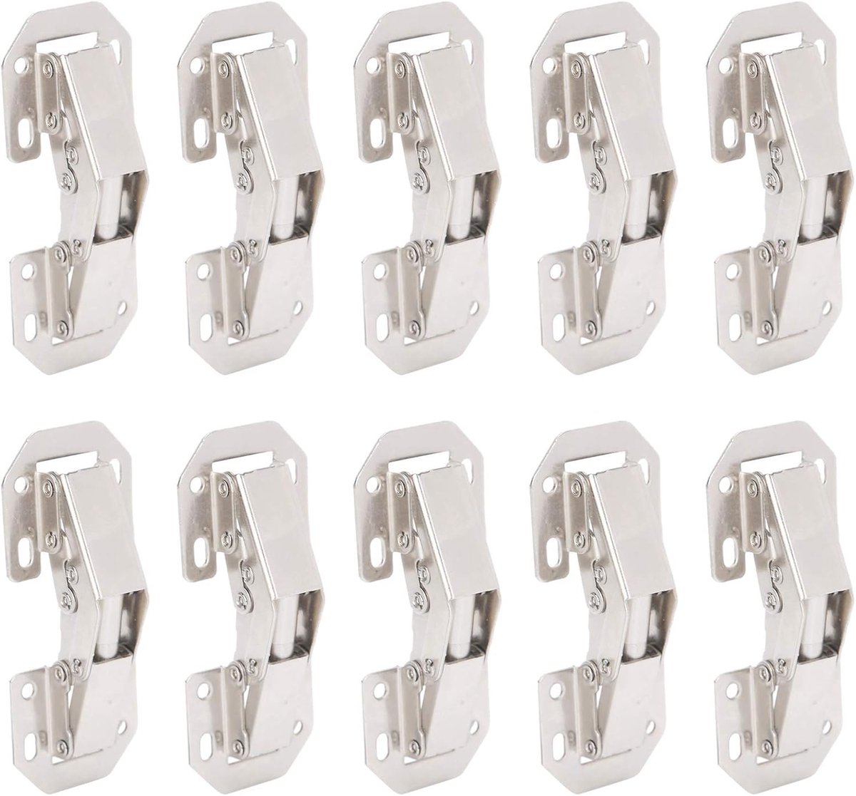 Scharnieren, Keukenkastdeurscharnieren 10 Stuks Verborgen Scharnieren, Geen Boorgat, Veerscharnieren, Softclose Kastscharnieren voor Laderaam, Kastkastdeur (Verdikt 3-inch