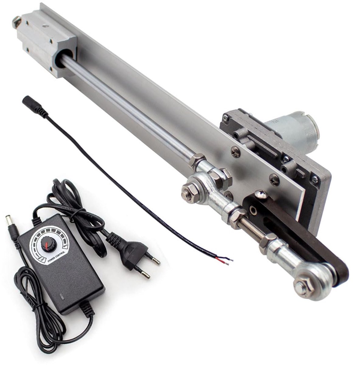 Reciprocerende Cyclus Lineaire Actuator, DC 12V/24V Gear Verstelbare Telescopische Motor DIY Motor met Speed Controller Slag 3-15CM (DC12V, 45rpm)