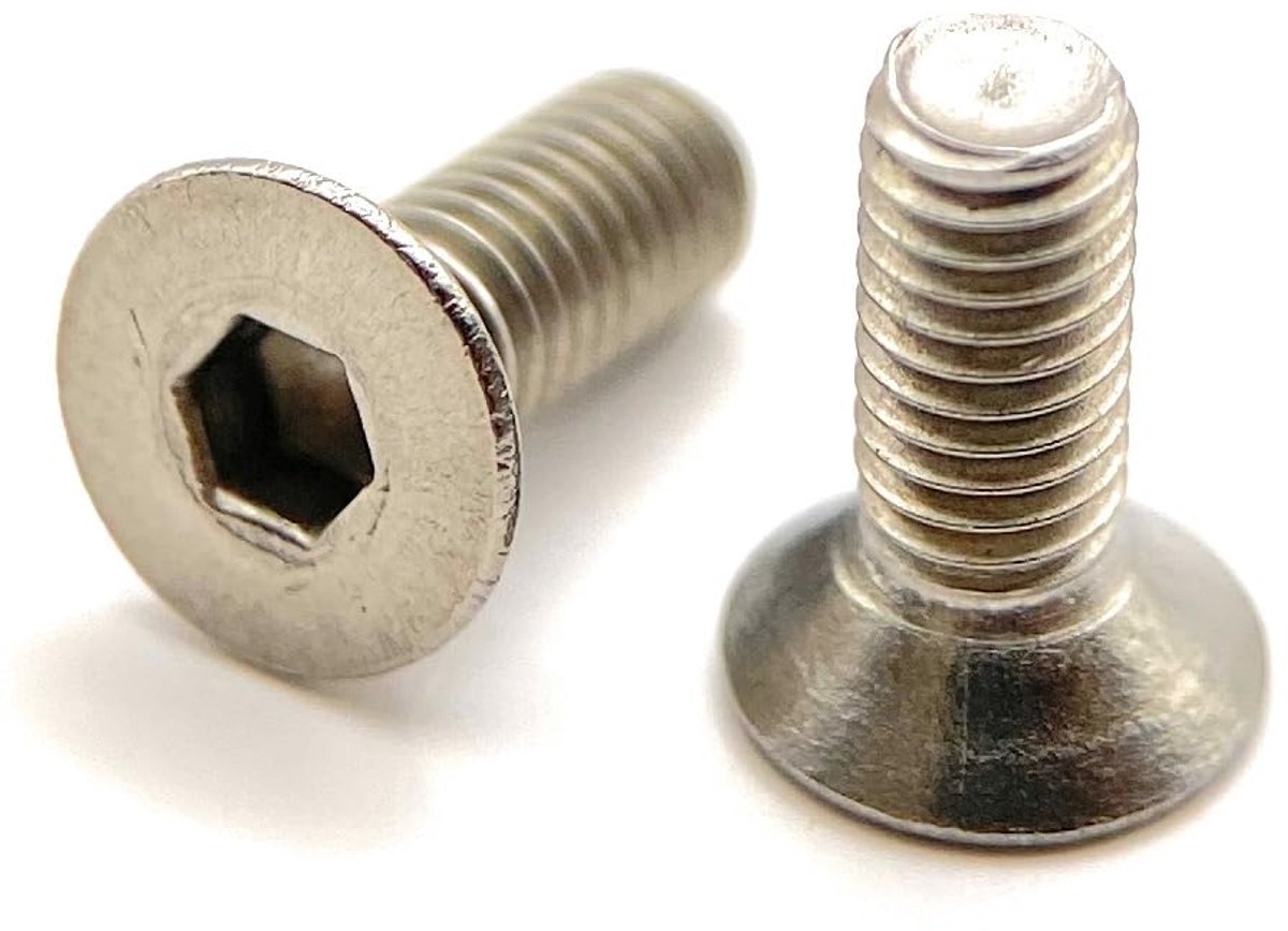 M3 x 8 mm verzonken kop BTR van roestvrij staal A2 | Ø 3 x 8 mm - M3 x 8 mm | FHC-schroeven inbussleutel (inbussleutel) ISO 10642 / DIN 7991 | roestvrijstalen schroef A2 (V2A/304): set van