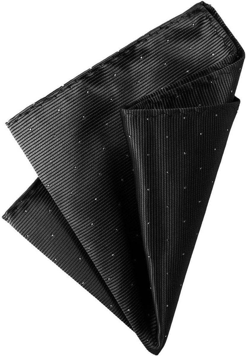 Heren-pochet 25 x 25 cm chic pochet voor feesten en formele gelegenheden met zilveren stippen