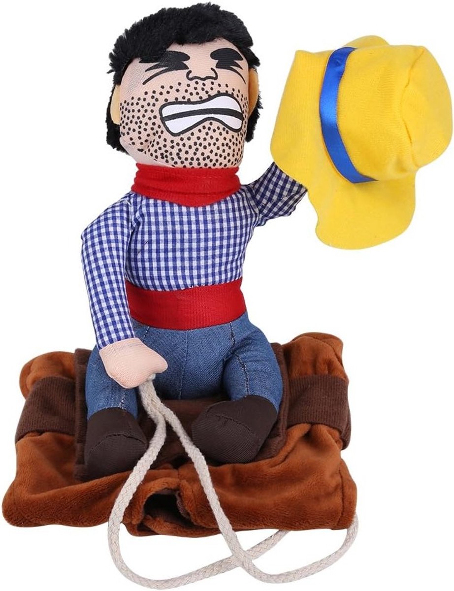 Grappige Cowboy Kostuum voor Honden - Knight Riding Outfit voor Honden in 4 Maten - Perfect voor Feestjes en Cosplay
